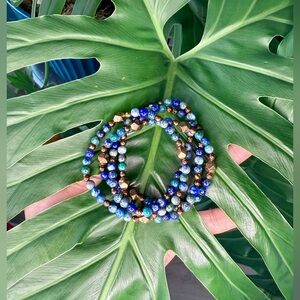 Azurite & Hematite bracelet (one)